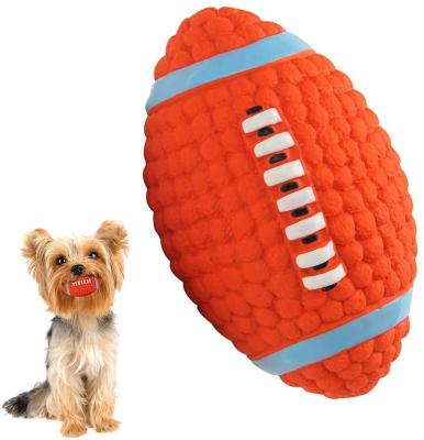 China Sustainable Rugby Eco-friendly Clean Teeth Chew Dog Toy Pet Toy Latex Toy Manufacturer Wholesale Custom Products for sale