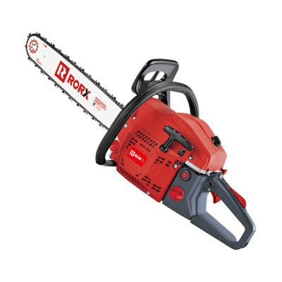 China 2-Stroke RORX factory price  firewood cutting saw gasoline chainsaw petrol saw 45CC for sale