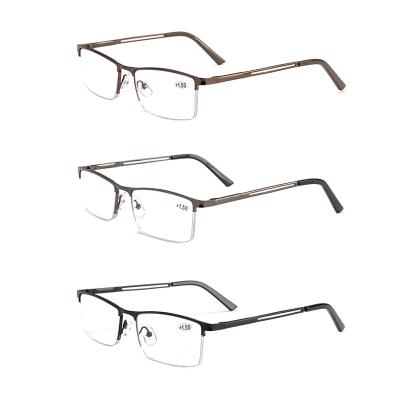 China Wholesale new men's fashion reading glass metal anti-blue light optical reading glasses factory men's reading glasses anti-blue glass for sale