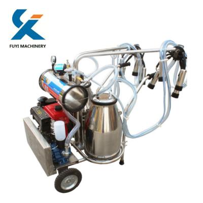 China Factory Double Cow Portable Milking Machine With Piston Milking 8 To 10 Cows Per Hour zu verkaufen