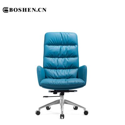 China Boshen Factory Directly Selling High Quality Adjustable High Quality Executive Office Chair Luxury Leather Wheel Office Chair (Waist) for sale