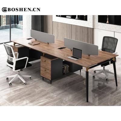 China New Design Multifunctional Modern Workstation Boshen Office Desk Executive Table 120 Degree Office Workstation For 6 Person for sale