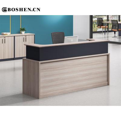 China Boshen Multifunctional Hot Sale Modern Front Desk Beauty Salon Reception High Quality White Desk for sale