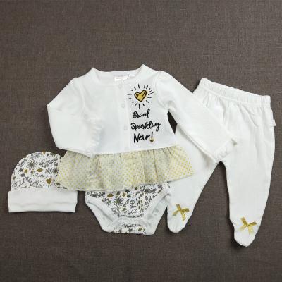 China Briantex Antibacterial Factory Wholesale Newborn 100%cotton Clothes Set Newborn Baby Onesie Set Romper Baby Costume for sale