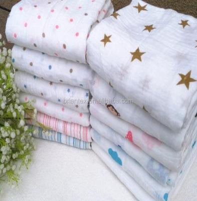 China Hot selling whosale 100%muslin cotton anti-pilling wrap blanket for baby for sale