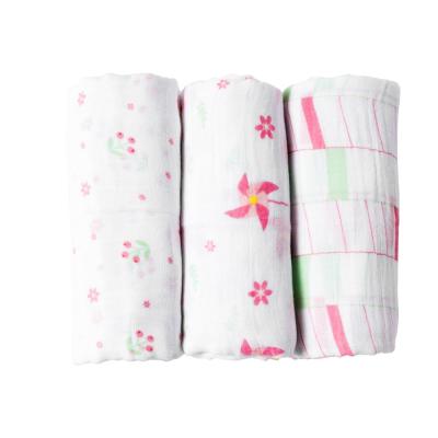 China PORTABLE Wholesale Baby Wraps 100% Cotton Baby Muslin Wrap Blanket for sale