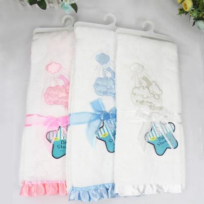 China Briantex PORTABLE Baby Shawl Knitting Newborn Baby Blankets and Shawls in Kenya Babies White Plain Knitted 100% Cotton Custom Color for sale