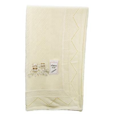 China Briantex PORTABLE Custom Knitted Baby Shawl 100% Double Layer Acrylic Baby Shawls and Blankets for sale