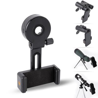 China Adjustable factory direct mobile phone holder telescope mobile phone holder astronomical telescope photo clip accessories for sale