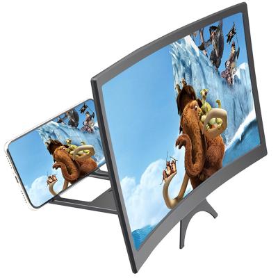 China ABS + Acrylic Curved Screen 12 Inch Mobile Phone Screen Magnifier Can Watch Movies and Games, Single Foldable Mobile Phone Screen Magnify for sale