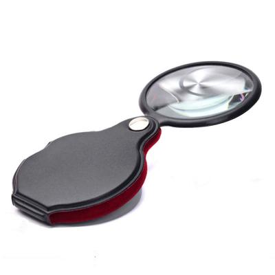 China Portable Mini 8x Magnifier Handheld Monocular Leather Jewelry Reading Magnifier for sale