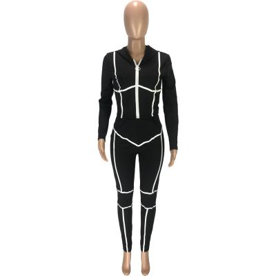 China BAOYA Breathable Fall 2021 Women's Clothing Women's Sports Suit Zipper Suit Pant Suits Women's Fall Collection Clothing for sale