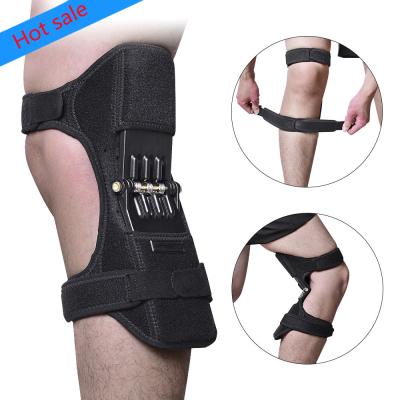 China Breathable Adjustable Elasticity Spring Force Knee Joint Support Pads Knee Patella Strap Knee Booster for sale