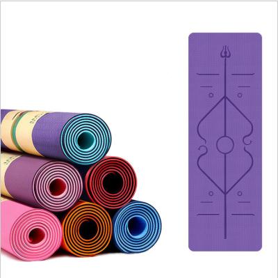 China Durable Design Sports Gym Custom Fitness 6mm Tape Yoga Eco-friendly Non-slip Mat Professional Waterproof Washable Non-slip Mat for sale