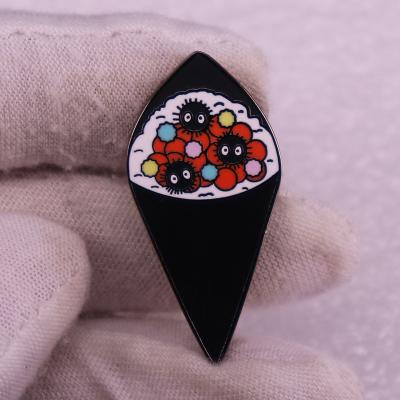 China Metal Kawaii Soot Sprite Pin Ghibli Anime Spirited Away Ghost Pin for sale