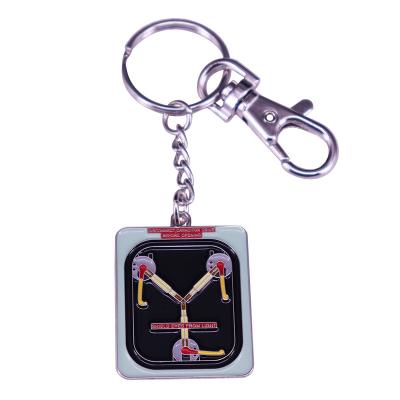 China Metal Delorean Spring Capacitor Key Chain Back to Future Keychain Time Travel Sci-Fi Movie Fans Cool Accessory for sale