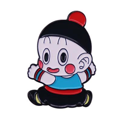 China Crane Hermit Apprentice Pin Japanese Manga Fans Classic Metal Baby Chiaotzu Decor DBZ Badge for sale