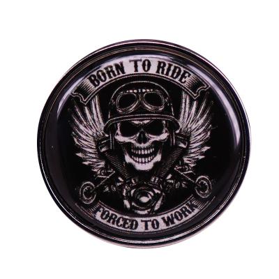 China Metal Backed To Ride Forced To Work Button Badge Firebird Motocross Pin Completes The Legendary Biker Look! ! for sale