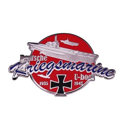 China Deutsche Kriegsmarine Metal Pin German 1935 - 1945 WW2 Uboat Submersible Badge Lapel for sale