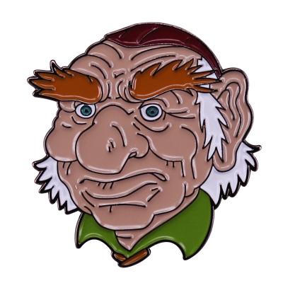 China Metal Labyrinth Hoggle Badge The Old Man Dwarf Enamel Pin for sale