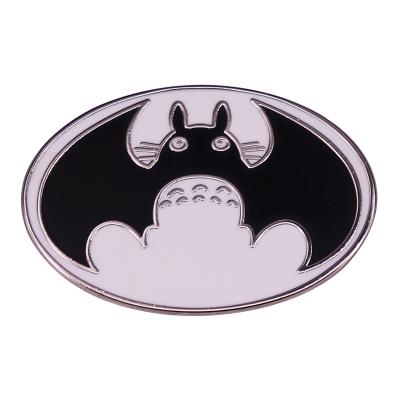 China Metal Totoro Bat Wings Pin Brooch Studio Ghibli Valentine's Day Gifts Pin for sale