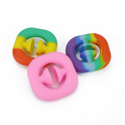 China High Quality Silicone Ring Stress Reliever Grip And Click on Toy Grip Restless Person Toy New Design for sale