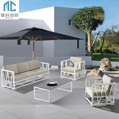 China Latest Design Modern Garden Sets With Outdoor Aluminum Alloy Garden Sofa Set For Patio Furniture for sale