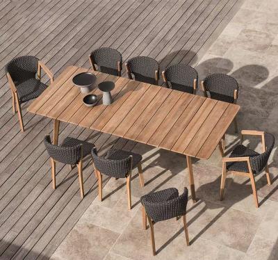 China Modern Comfortable New Design Dining Chair Solid Wood Modern Dining Table And Chairs Set Outdoor for sale