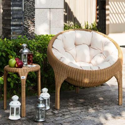 China Eco-friendly Modern Rattan Wicker Round Chair Sofa Garden Furniture Home Hotel Rattan Living Room Materials Outdoor Furniture for sale