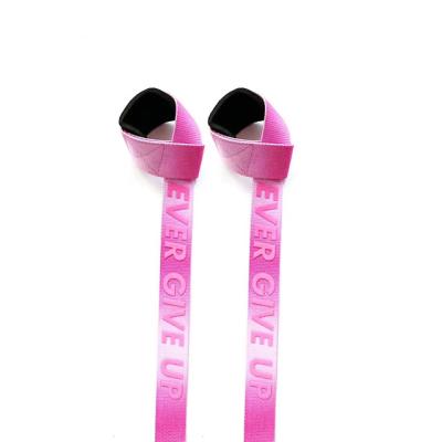 China Cotton Pink Colorful Comfortable Gym Weightlifting Straps for sale