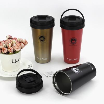 China PORTABLE Custom Logo Insulated Double Wall Stainless Steel Vacuum Flasks Coffee Mug for sale