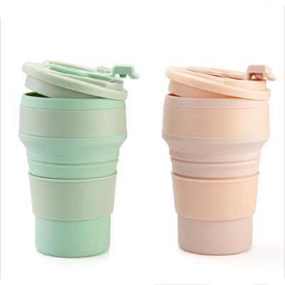 China Silicone Collapsible Tablet Folding Coffee Mug Travel Stored Reusable Water Bottles For Travel for sale