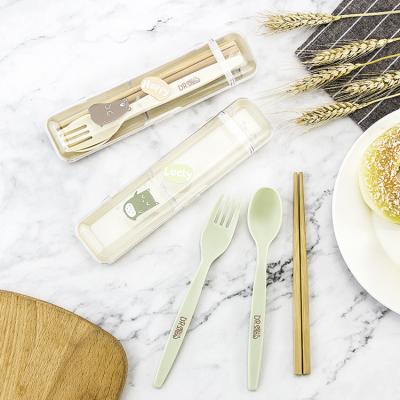 China Wholesale Reusable Fork Plastic Spoon Stocked and Portable Chopsticks Wood Cutlery for sale