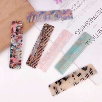 China Cozy Colorful Tiny Cellulose Mini Acetate Comb Comfortable Anti-Static Massage Teeth for sale