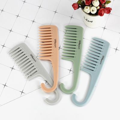 China Comfortable Hot Selling Big Colorful Plastic Wide Tooth Custom Plastic Tooth Hair Styling Comb for sale