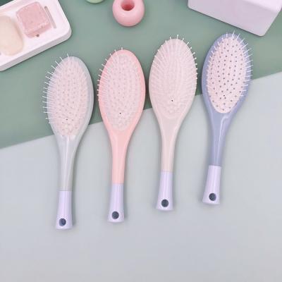 China Paddle Extension Air Cushion Nylon Rubber Paint Oval Shape Paddle Plastic Hair Brush for sale