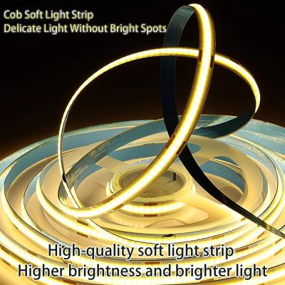 중국 Self-Adhesive Cob Light Strip Low Voltage 12V/24V Ultra-Thin LED Soft Light Strip Led Flexible Strip Lights 판매용