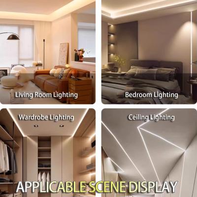 China Embedded SMD 2835 Light Strip Self-Adhesive Linear Light for Low Voltage 12V and 24V Living Room Lighting for sale