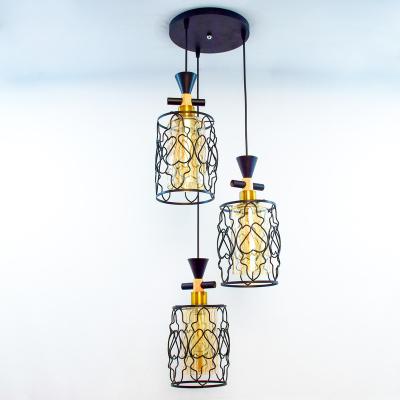 China 4329-3Iron Modern Glass Dining Room Pendant Lamp Dining Light for sale