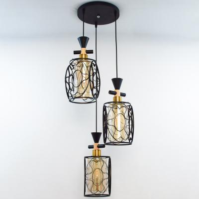 China 4327-3Iron Modern Glass Dining Room Pendant Lamp Dining Light for sale