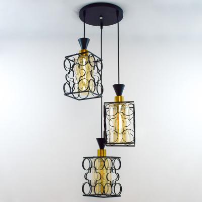 China 4357-3Iron Modern Glass Dining Room Pendant Lamp Dining Light for sale