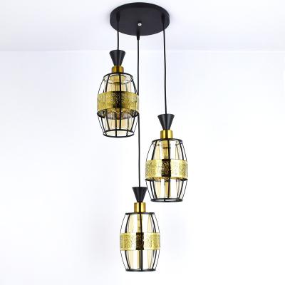 China Modern Iron Dining Room Pendant Lamp Glass Dining Light for sale