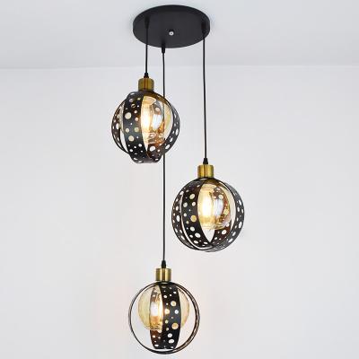 China Latest 4178-3Iron Modern Glass Pendant Chandelier Lamps Dining Room Light for sale