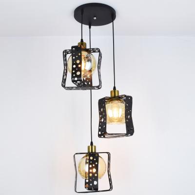 China Modern Iron Dining Room Pendant Lamp Dining Room Glass Chandelier for sale