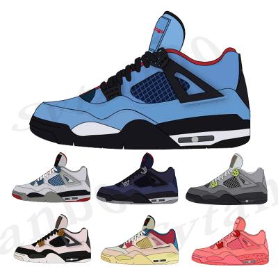 China OEM fashion trend sneakers running sports shoes air 4j women sneakers shoes basketball shoes for men for sale