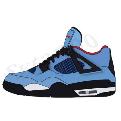 China High Quality Men's Fashion Trend OEM Sneaker Designer Casual Shoes Air 4j Walking Basketball Style Shoes Sneaker for sale