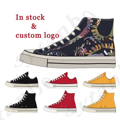 China Custom Fashion Trend Logo Men's Casual Shoes For Women Walking Style Canvas Shoes Skateboarding Shoes for sale