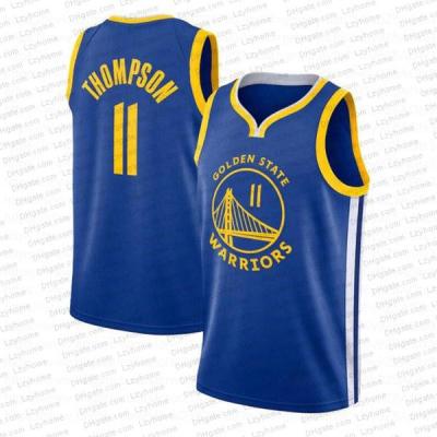 China Golden Curry 11 Thompson Custom Sports Basketball Jerseys 30 Breathable BA City Warriors Basketball Jersey Hot Sale N for sale