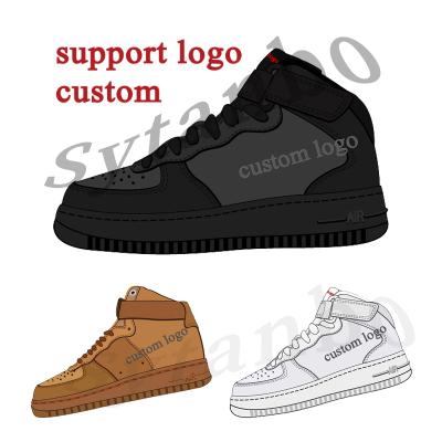 China Fashion Trend Custom OEM Logo Shoes Air Wholesale 1f Fashion Sneakers Basketball Style Shoes For Men Skateboarding Shoes for sale