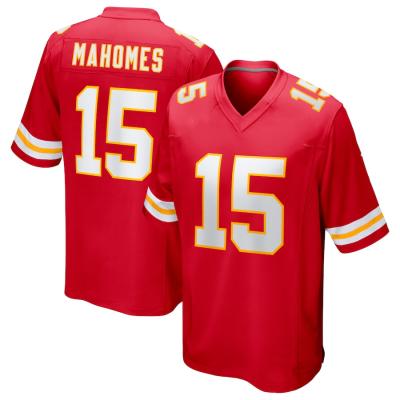 China Chief Red Game 15 Mahomes Kansas City Team Club Uniform Stitched American Football Custom QUICK DRY Tank Top for sale